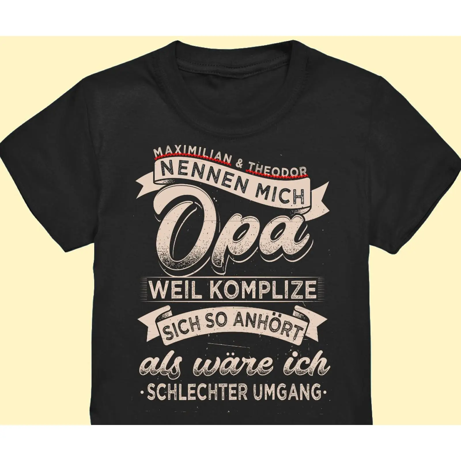 Vintage Fashion Quotes Short - Lustiges deutsches Opa-Zitat-T-Shirt zum Vatertag, Geburtstag,