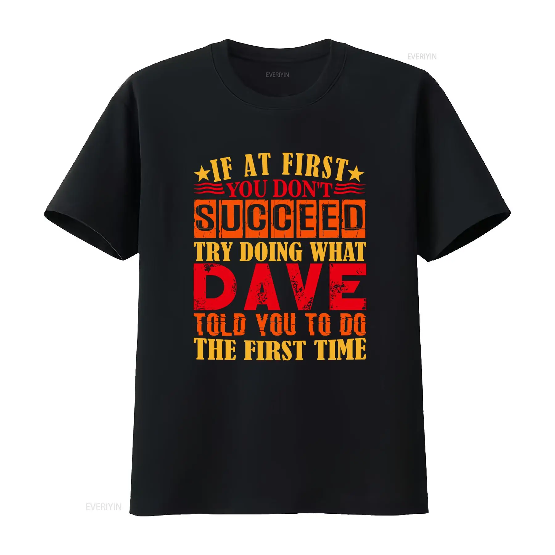 Vintage Fashion Quotes Short - Lustiges Dave-T-Shirt mit inspirierendem Zitat: „Härterbeit