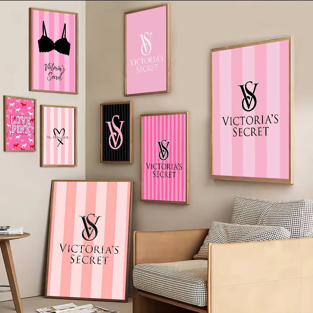 Vintage Fashion Magazine - V-Victorias-Fashion-S-Secret Vintage-Poster, selbstklebende Whitepaper-Drucke, Poster, Kunstwerke,
