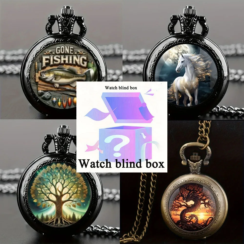 Vintage Fashion Collection - Mischmuster Vintage Taschenuhr Überraschungsbox Zufälliger Stil