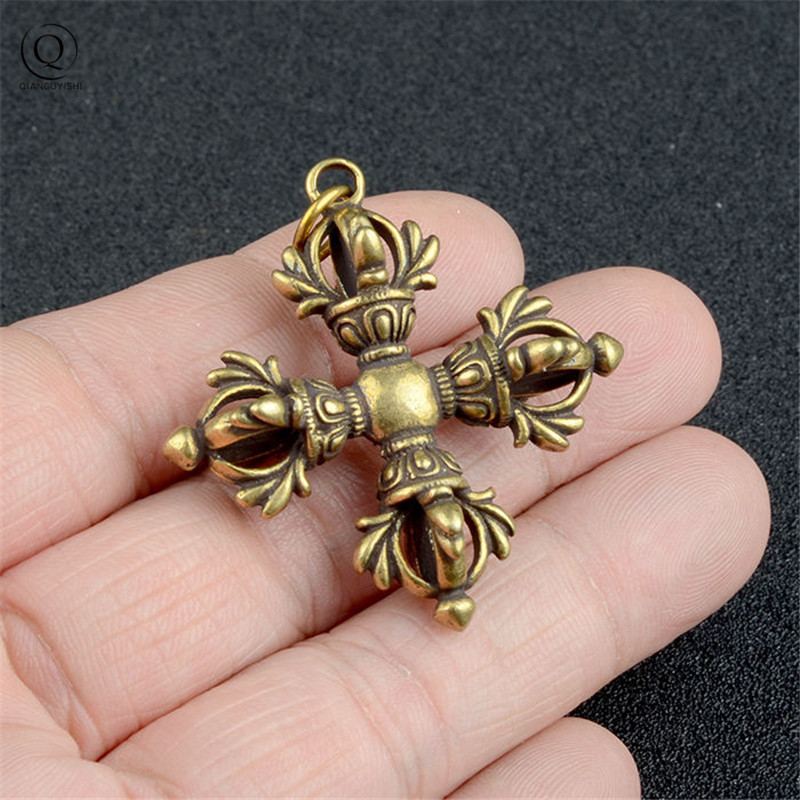 Vintage Fashion Collection - Kupfer Buddhismus Dorje Kreuz Vajry Stößel