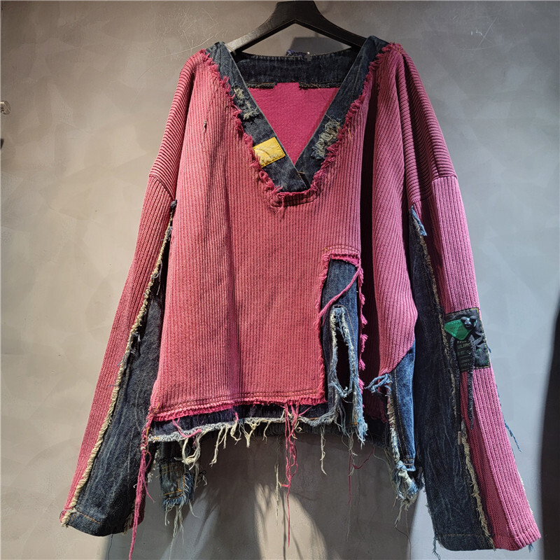 WTHT Mode frauen Gespleißt Den – Vintage Fashion Influencer Bewertung und Preis