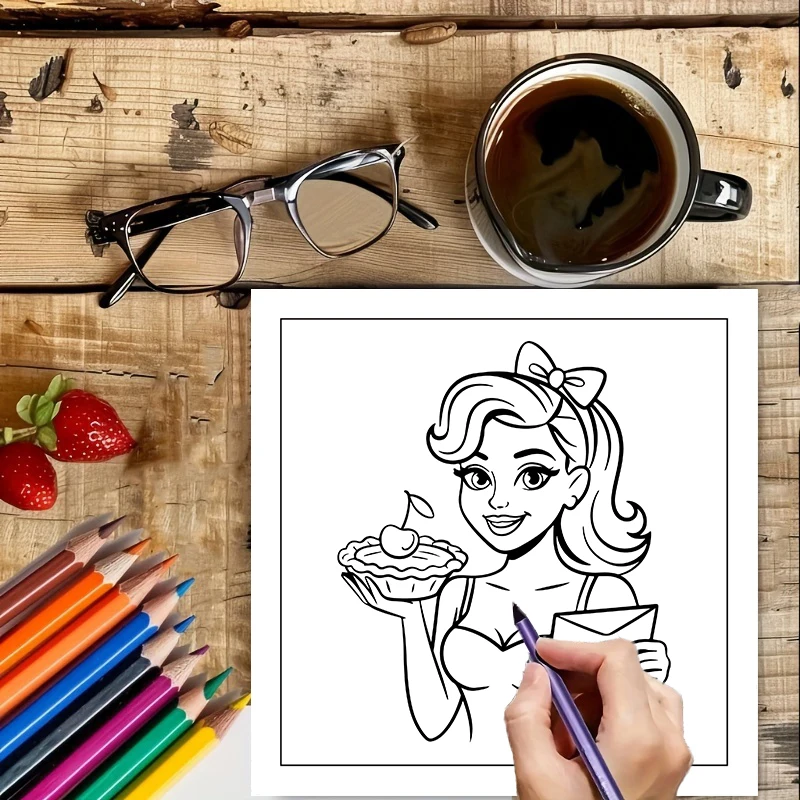 Vintage-Modell-Malbuch für Erw – Vintage Fashion Coloring Book Bewertung und Preis